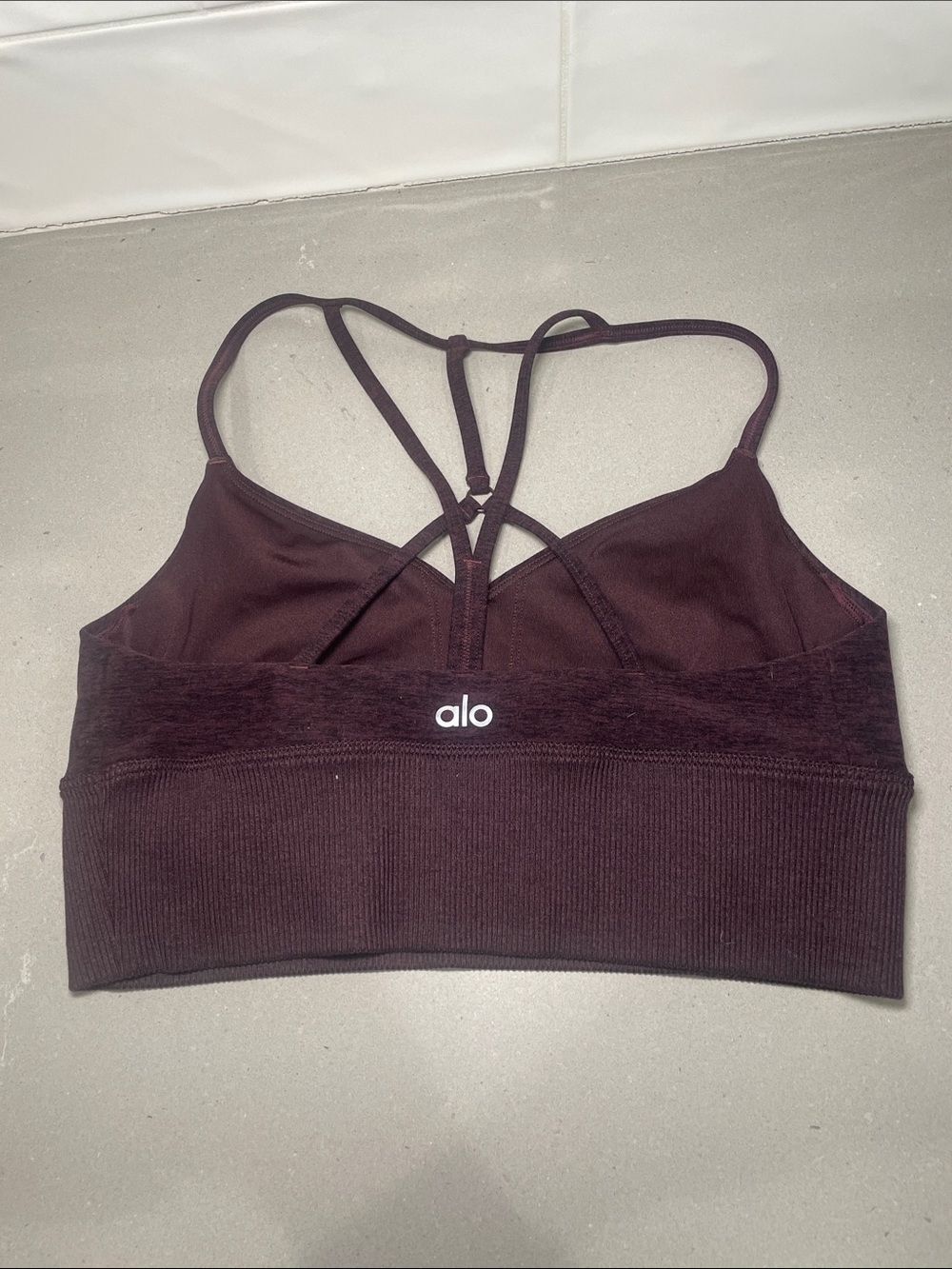 ALO Yoga Plum Strappy Sports Bra - Picture 2 of 5